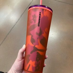 Starbucks Red Floral Soft Touch Cold Cup